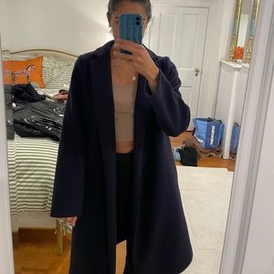 Zara Navy Blue Long Coat